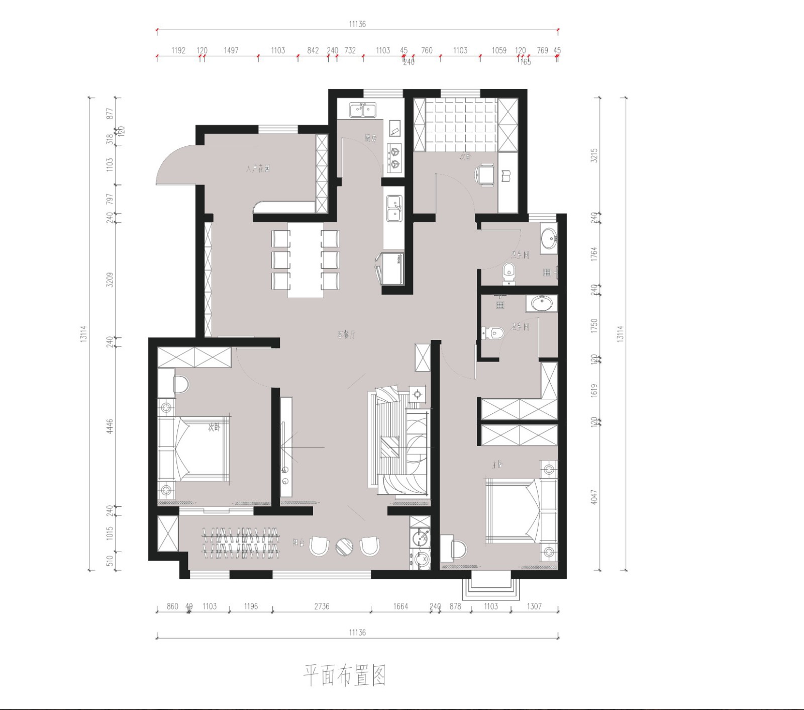 國(guó)賓壹號(hào)新中式風(fēng)格戶型圖裝修效果圖