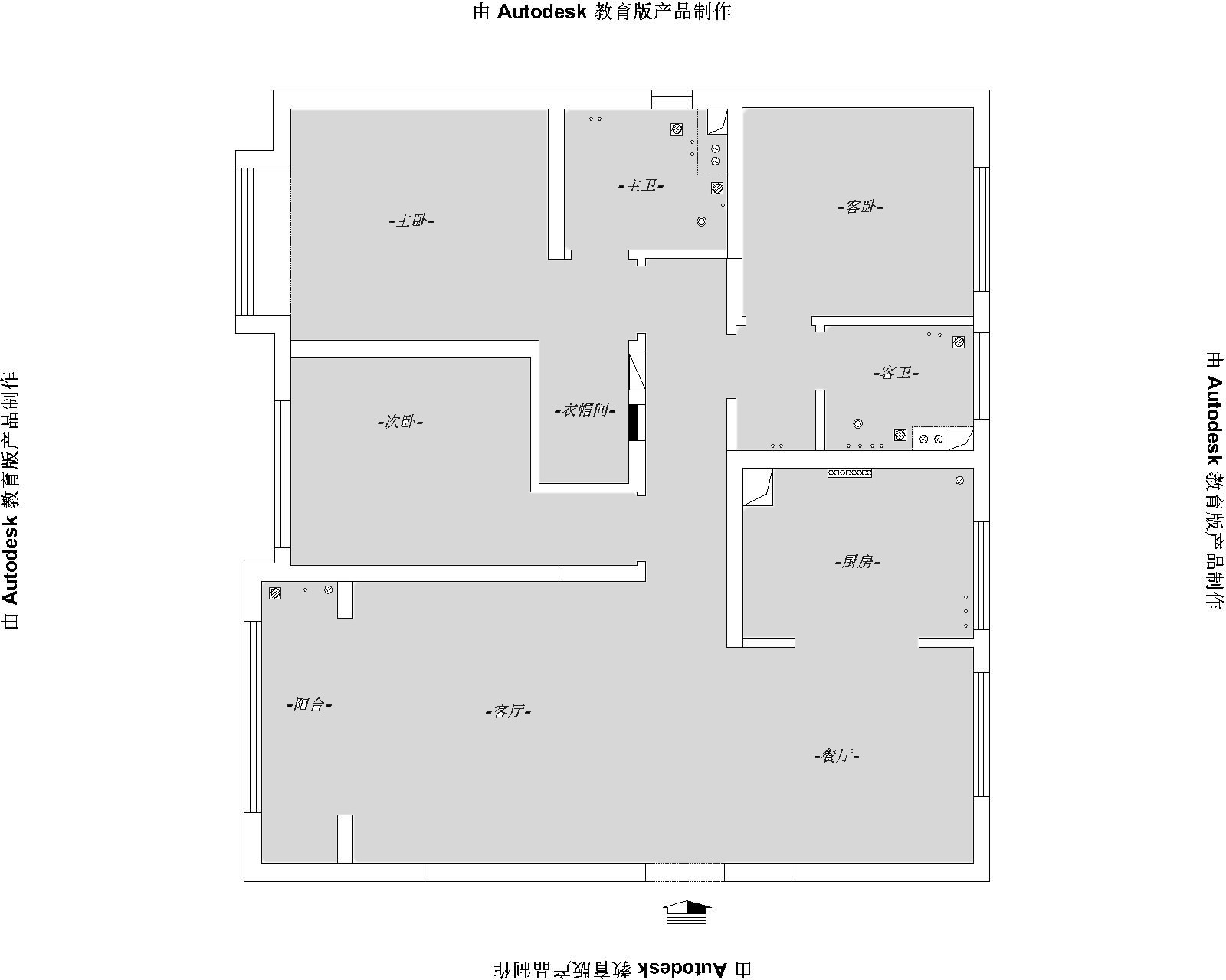 融創(chuàng)中心現(xiàn)代簡約風(fēng)格戶型圖裝修效果圖